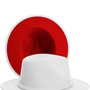 White Classic Wide Brim Fedora